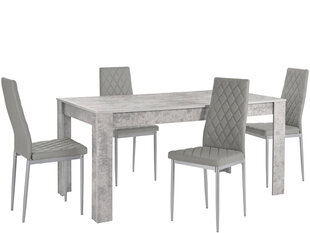 Комплект мебели для столовой Notio Living Lori 160/Barak, светло-серый/серый цена и информация | Комплекты мебели для столовой | hansapost.ee