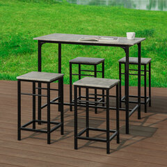 Комплект для столовой SoBuy OGT11-HG, серый/черный цена и информация | Комплекты мебели для столовой | hansapost.ee