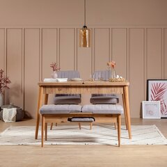 Комплект для столовой Kalune Design 869, светло-серый/бежевый цена и информация | Комплекты мебели для столовой | hansapost.ee