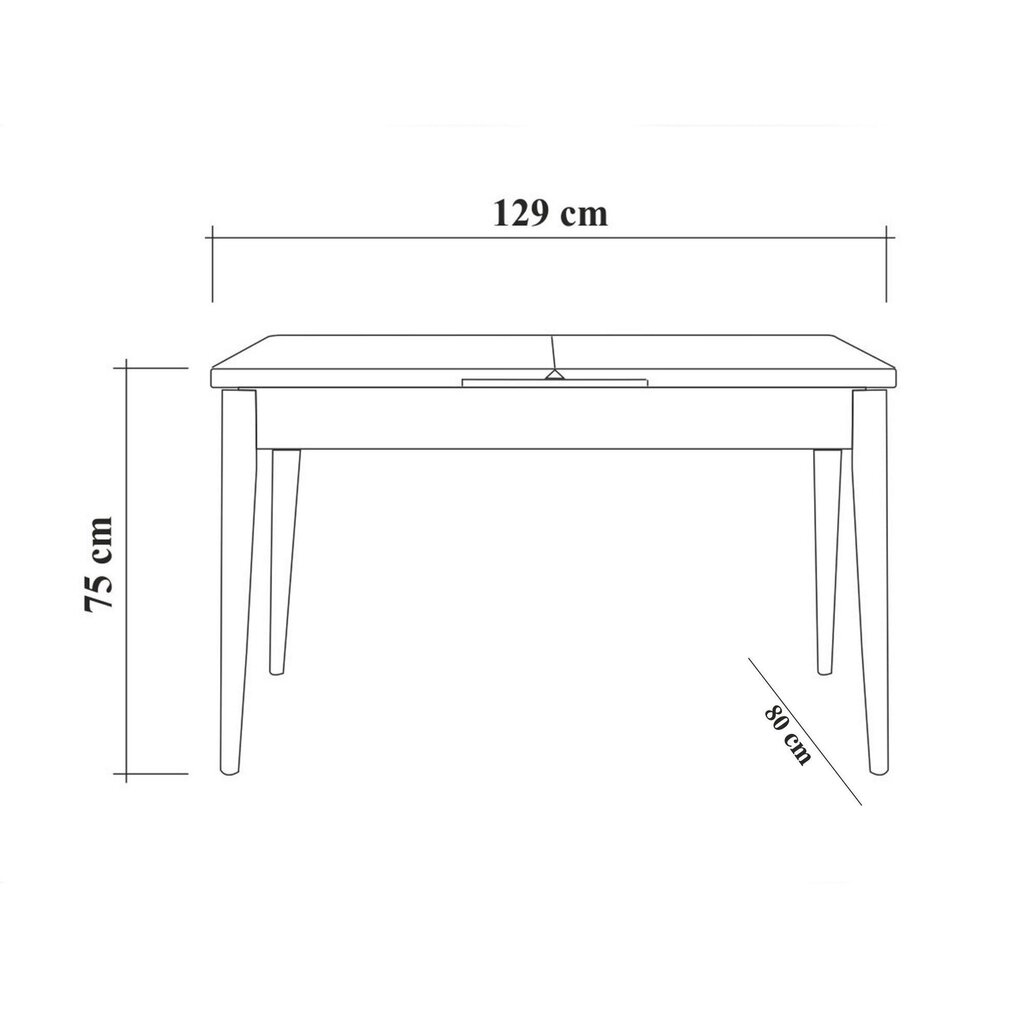 Söögitoa komplekt Kalune Design 869, valge/helehall цена и информация | Söögilauakomplektid | hansapost.ee