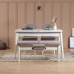 Комплект для столовой Kalune Design 869, белый/светло-серый цена и информация | Комплекты мебели для столовой | hansapost.ee