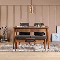 Комплект для столовой Kalune Design 869, коричневый/серый цена и информация | Комплекты мебели для столовой | hansapost.ee