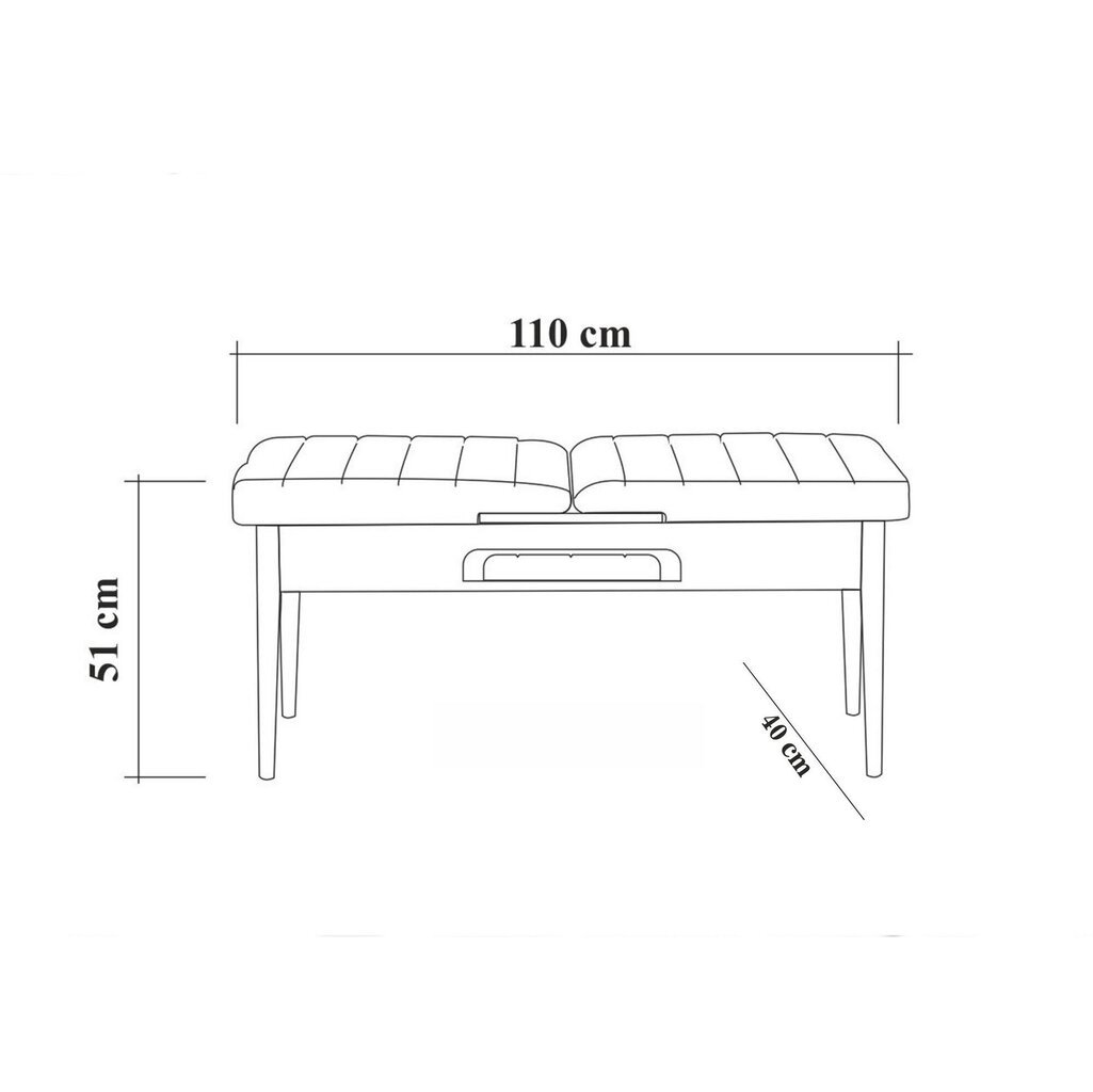 Söögitoa komplekt Kalune Design 869, pruun/hall цена и информация | Söögilauakomplektid | hansapost.ee