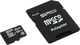 Silicon Power Elite UHS-I 32 GB, MicroSD hind ja info | Mälukaardid mobiiltelefonidele | hansapost.ee