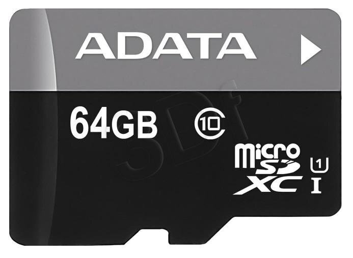 ADATA Premier UHS-I 64 GB, MicroSDXC, Fl цена и информация | Mälukaardid mobiiltelefonidele | hansapost.ee