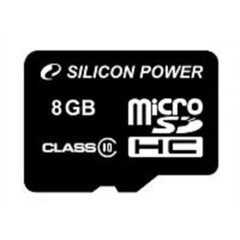 SILICON POWER 8GB, MICRO SDHC, CLASS 10 hind ja info | Silicon Power Mobiiltelefonid, fotokaamerad, nutiseadmed | hansapost.ee
