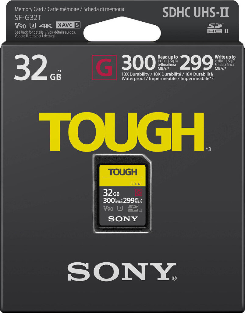 SONY Pro Tough SD 32GB 18x stronger hind ja info | Mälukaardid mobiiltelefonidele | hansapost.ee