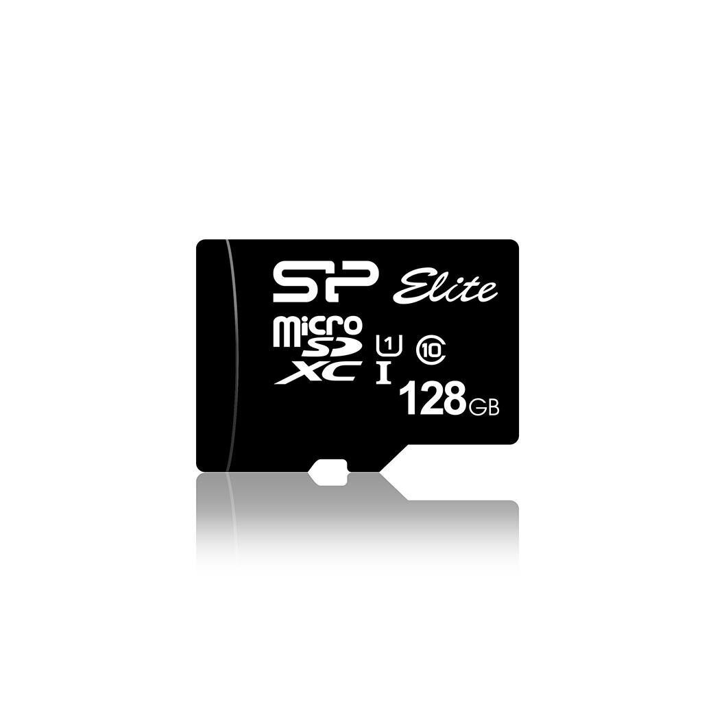 Silicon Power Elite SP128GBSTXBU1V10SP 128 GB, micro SDXC, Flash memory class 10, Adapter цена и информация | Mälukaardid mobiiltelefonidele | hansapost.ee