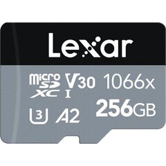 Флэш-память класса 10, Lexar High-Performance 1066x UHS-I MicroSDXC, 256 ГБ, черный цена и информация | Карты памяти для телефонов | hansapost.ee
