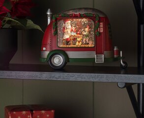 Valgustatud jõulukaunistus Caravan with Santa hind ja info | Jõulukaunistused | hansapost.ee