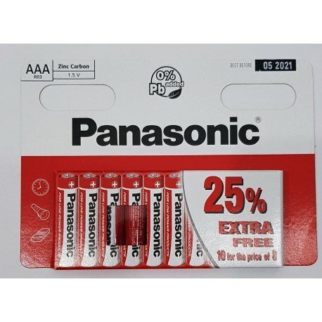 Patareid Panasonic Zinc R03 (AAA), 10 tk hind ja info | Patareid | hansapost.ee