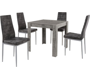 Комплект мебели для столовой Notio Living Lori 80/Kota, светло-серый/ серый // размеры стульев не указаны цена и информация | Комплекты мебели для столовой | hansapost.ee