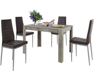 Комплект мебели для столовой Notio Living Lori 120/Kota, светло-серый/темно-серый цена и информация | Комплекты мебели для столовой | hansapost.ee