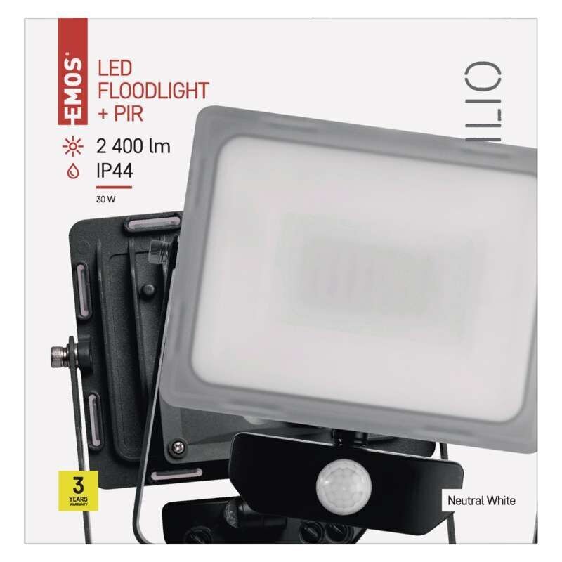 LED-prožektor ILIO 30W (260W) 2400 lm NW, liikumisanduriga price and information | Taskulambid, pealambid ja prožektorid | hansapost.ee