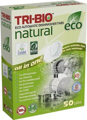 Ökoloogilised nõudepesumasina tableted Tri-Bio, 50 tab hind ja info | Nõudepesuvahendid | hansapost.ee