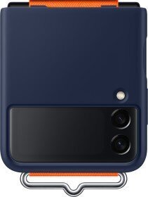 SAMSUNG Galaxy Z Flip3 tagus, silikoonist koos rihmaga, Navy hind ja info | Telefonide kaitsekaaned ja -ümbrised | hansapost.ee