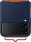 SAMSUNG Galaxy Z Flip3 tagus, silikoonist koos rihmaga, Navy hind ja info | Telefonide kaitsekaaned ja -ümbrised | hansapost.ee