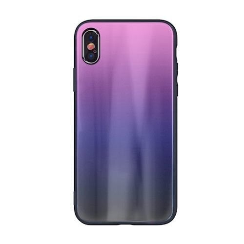 Tagakaaned ILike    Samsung    Galaxy A70 Aurora Glass    Black Pink цена и информация | Telefonide kaitsekaaned ja -ümbrised | hansapost.ee