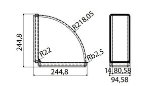 CURVE CRO 90 220X90 цена и информация | Фильтры для вытяжек | hansapost.ee