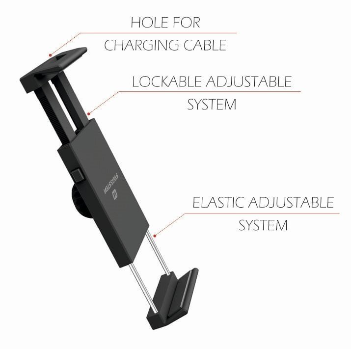 Swissten S-Grip T1-OP universaalne hoidik tahvelarvutitele, telefonidele, navigatsioonile, must hind ja info | Telefonihoidjad | hansapost.ee
