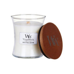 WoodWick ароматическая свеча White Tea & Jasmine, 275 г цена и информация | Подсвечники, свечи | hansapost.ee