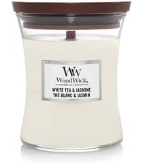 WoodWick ароматическая свеча White Tea & Jasmine, 275 г цена и информация | Подсвечники, свечи | hansapost.ee