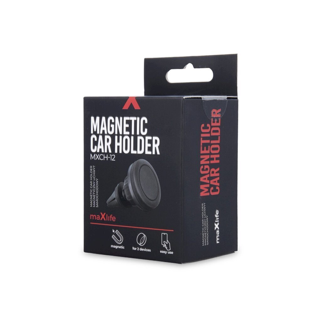 Universaalne magneetiline õhuventilaator nutitelefonile Maxlife MXCH-12, must цена и информация | Telefonihoidjad | hansapost.ee