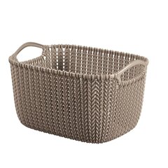 Korv kootud Curver KNIT, 30x22x17 cm, pruun hind ja info | Hoiukastid ja korvid | hansapost.ee