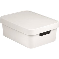 Ящик с крышкой Infinity 11л 36x27x14cм, белый цена и информация | Корзины и ящики для хранения | hansapost.ee