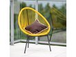 Aiatool Patio Arthur 70 cm, kollane/must цена и информация | Aiatoolid, rõdutoolid | hansapost.ee