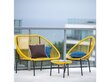 Aiatool Patio Arthur 70 cm, kollane/must цена и информация | Aiatoolid, rõdutoolid | hansapost.ee