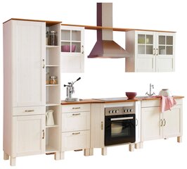 6-osaline köögimööbli komplekt Notio Living Dennis, valge/pruun hind ja info | Köögimööbli komplektid | hansapost.ee