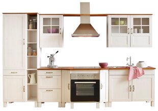 Набор мебели для кухни из 6 предметов Notio Living Dennis, белый/коричневый цена и информация | Кухонные гарнитуры | hansapost.ee