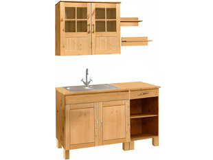 Набор мебели для кухни из 5 частей Notio Living Dennis 60, светло-коричневый цена и информация | Кухонные гарнитуры | hansapost.ee