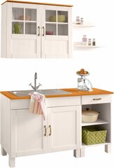 Набор мебели для кухни из 5 частей Notio Living Dennis 60, белый/желтый цена и информация | Кухонные гарнитуры | hansapost.ee