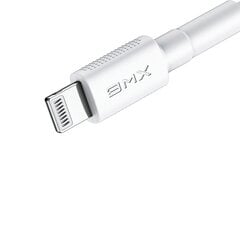 Кабель Baseus BMX MFI Mini Cable Durable Wire USB Type C PD 18Вт / Lightning 1.2 м, белый (CATLSW-A02) цена и информация | Borofone 43757-uniw | hansapost.ee
