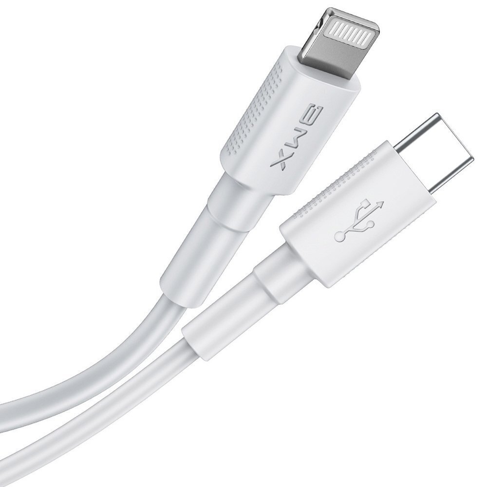Baseus BMX MFI minikaabel vastupidav traat USB Type C PD 18W / Lightning 1,2m valge (CATLSW-A02) hind ja info | Mobiiltelefonide kaablid | hansapost.ee