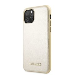 Tagakaaned Guess    Apple    iPhone 11 Pro Iridescent PU Leather Hard Case    Gold hind ja info | Telefonide kaitsekaaned ja -ümbrised | hansapost.ee