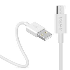 Dudao USB / mikro USB andmelaadimiskaabel 3A 1m valge (L1M valge) hind ja info | Mobiiltelefonide kaablid | hansapost.ee
