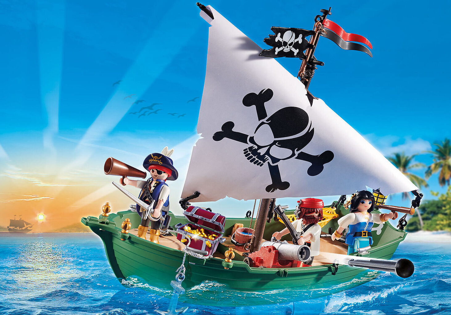 Piraadilaev veealuse mootoriga 70151 PLAYMOBIL® Pirates цена и информация | Klotsid ja konstruktorid | hansapost.ee