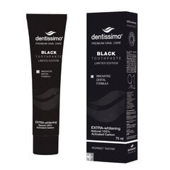 Отбеливающая зубная паста с частицами активированного угля Dentissimo Extra Whitening Black, 75 мл. цена и информация | Зубные щетки, пасты | hansapost.ee