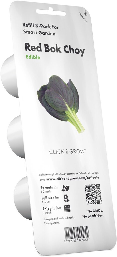 Click & Grow Smart Garden refill Punane Pak Choi 3tk hind ja info | Nutipotid ja taimelambid | hansapost.ee