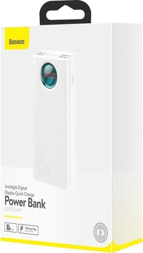 Amblight PowerBank 30000mAh 65W White hind ja info | Akupangad | hansapost.ee