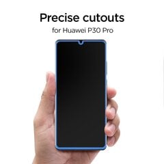 Spigen telefoni kaitseklaas telefonile Huawei P30 Pro, must hind ja info | Ekraani kaitseklaasid ja kaitsekiled | hansapost.ee