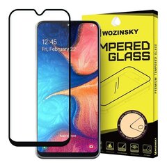 Karastatud klaasist ekraanikaitse Wozinsky sobib Samsung Galaxy A20e, Mustade servadega hind ja info | Ekraani kaitseklaasid ja kaitsekiled | hansapost.ee