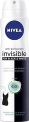 Nivea Black&White Invisible Fresh spreideodorant 250 ml hind ja info | Deodorandid | hansapost.ee