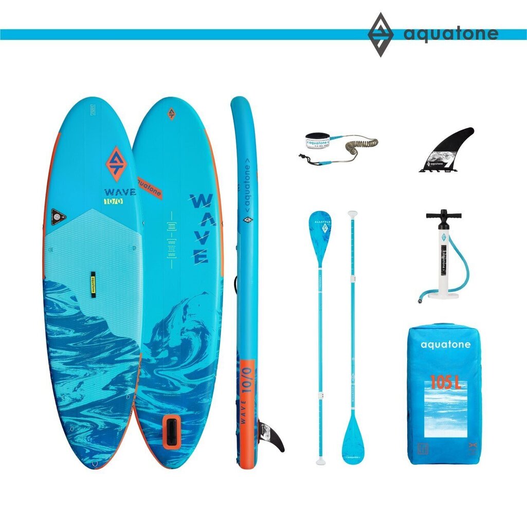 Täispuhutav aerusurfi laud Aquatone Wave 2022, 305 cm, sinine hind ja info | Veesport | hansapost.ee