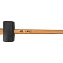 Резиновый молоток с деревянной рукояткой 425 г 340 мм NEO 25-052 цена и информация | Механические инструменты | hansapost.ee