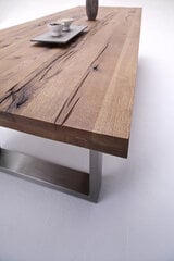 Обеденный стол MC Akcent Castello, 200x100 см, коричневый/серебристый цена и информация | Кухонные и обеденные столы | hansapost.ee