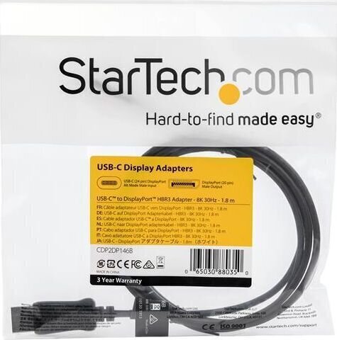 StarTech CDP2DP146B USB-C, 1.8 m hind ja info | Juhtmed ja kaablid | hansapost.ee